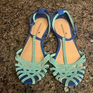 Montego Bay Blue/Aqua flats 8.5